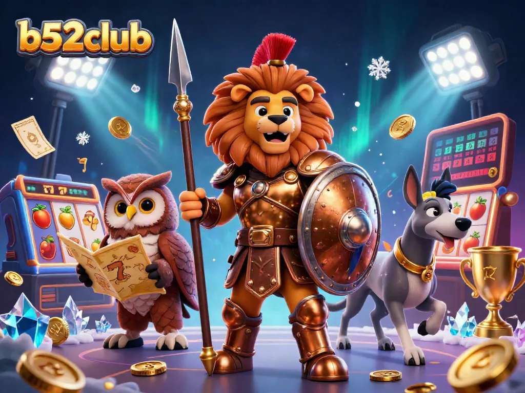 Experience thrilling gameplay at b52club with a gold-coin-filled casino illustration showcasing vibrant slot elements.